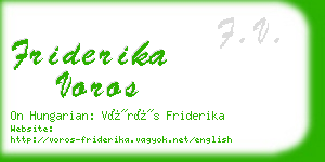 friderika voros business card